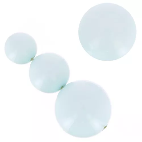 Assortimento di 26 perle tonde 8-10-14 mm e 2 cabochon in resina - Blu chiaro