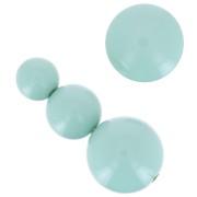 Assortimento di 26 perle tonde 8-10-14 mm e 2 cabochon in resina - Verde acqua|raw }}