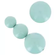 Assortimento di 26 perle tonde 8-10-14 mm e 2 cabochon in resina - Verde acqua