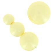 Assortimento di 26 perle e 2 cabochon in resina opaca 6-8-10mm - Giallo pastello|raw }}