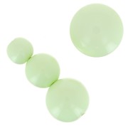 Assortimento di 26 perle e 2 cabochon in resina opaca 6-8-10mm - Verde pastello|raw }}