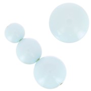 Assortimento di 26 perle e 2 cabochon in resina opaca 6-8-10mm - Blu chiaro