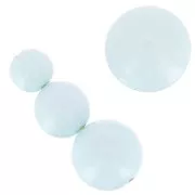 Assortimento di 26 perle e 2 cabochon in resina opaca 6-8-10mm - Blu chiaro