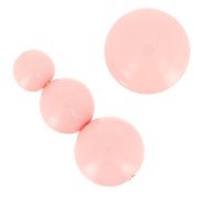 Assortimento di 26 perle e 2 cabochon in resina opaca 6-8-10mm - Rosa|raw }}