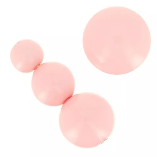Assortimento di 26 perle e 2 cabochon in resina opaca 6-8-10mm - Rosa