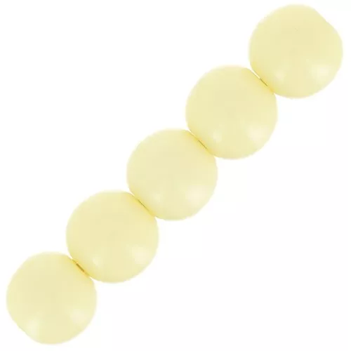 Perla in resina Opaca 4 mm - Giallo pastello x15