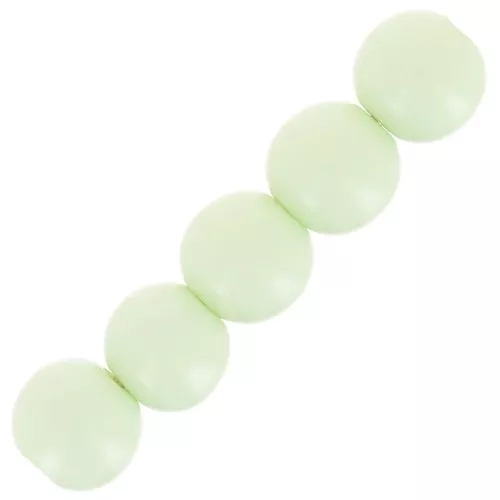 Perla in resina Opaca 4 mm - Verde pastello x15