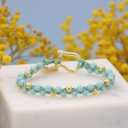 Perla in resina Opaca 4 mm - Verde pastello x15