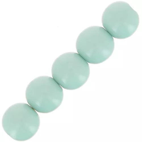 Perla in resina Opaca 4 mm - Verde d'acqua x15