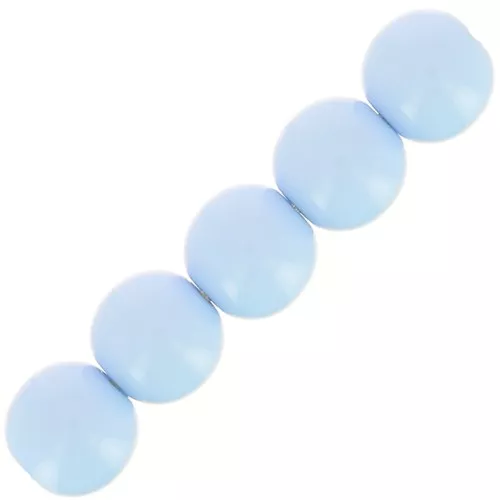 Perla in resina Opaca 4 mm - Blu cielo x15