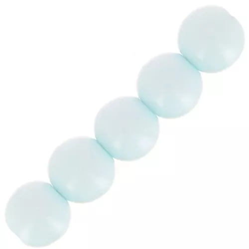 Perla in resina Opaca 6 mm - Blu chiaro x10