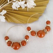 Perla in resina Opaca 8 mm - Beige x1