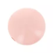 Perle en résine opaque 14 mm - Rose dragée x1