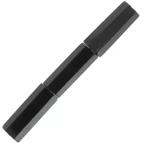 Perline sfaccettate a tubo di pietra gemma 15x5 mm - Onice nero x5