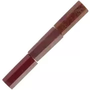 Perline sfaccettate in tubo di pietra gemma 15x5 mm - Diaspro rosso x5