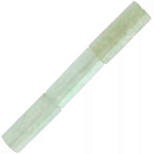 Perline a tubo sfaccettato in pietra gemma 15x5 mm - Aventurina x5