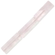 Perline sfaccettate in tubo di pietra preziosa 15x5 mm - Quarzo rosa x5|raw }}