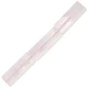 Perline sfaccettate in tubo di pietra preziosa 15x5 mm - Quarzo rosa x5