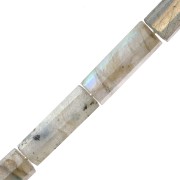 Perline sfaccettate a tubo di pietra preziosa 15x5 mm - Labradorite x5