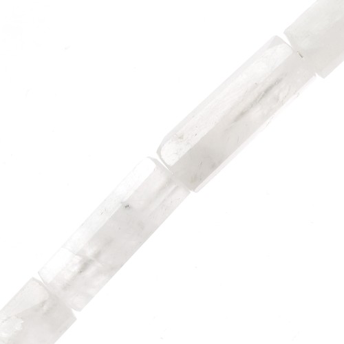 Perline sfaccettate in tubo di pietra preziosa 15x5 mm - Pietra di luna x5