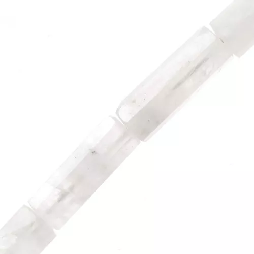 Perline sfaccettate in tubo di pietra preziosa 15x5 mm - Pietra di luna x5