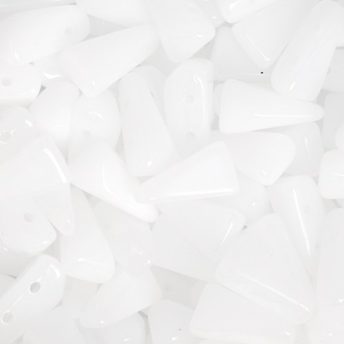 Perle di vetro Vexolo 5x8 mm - Alabastro x30