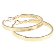 Orecchini cerchio martellato 40 mm - Dorato x2|raw }}