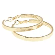 Orecchini cerchio martellato 40 mm - Dorato x2