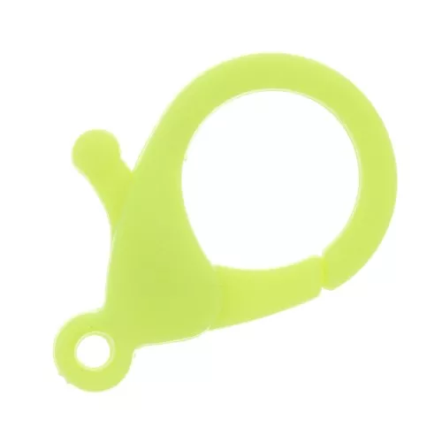 Chiusura a moschettone in acrilico 25 mm - verde fluorescente x1