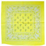 Bandana 100% cotone - Cashmere - Giallo fluo x1
