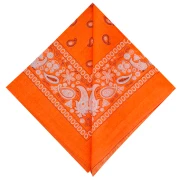Bandana 100% cotone - Cashmere - Arancione fluo x1