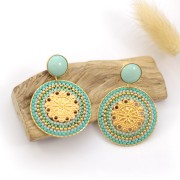 Cabochon opaco in resina 12 mm - Layette blu x1