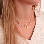 Ciondolo a forma di cuore 13 mm - Placcato in oro x1