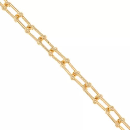 Catena maglia creativa 9 mm - Dorato x1m