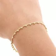 Catena Rombo con palline 1,8 mm - Dorato x1m