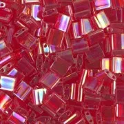 Miyuki Tila Beads 5x5x1.9 mm TL-0254 - Transparent Red AB x10g