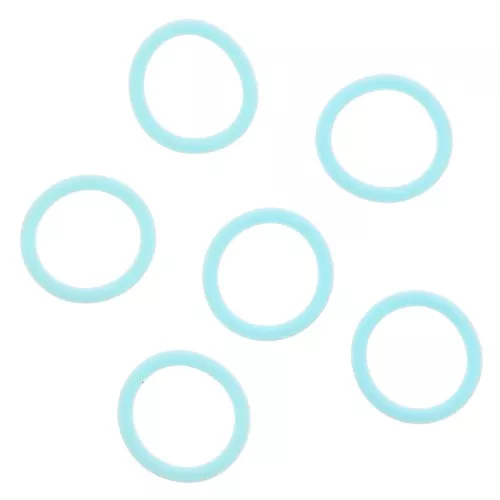 Anelli in silicone per fermagli per occhiali - blu turchese x10