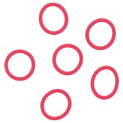 Anelli in silicone per clip per occhiali - rosso x10|raw }}