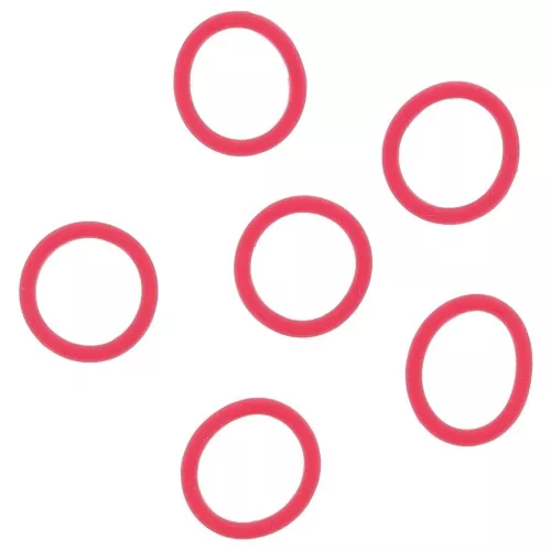 Anelli in silicone per clip per occhiali - rosso x10