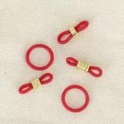 Anelli in silicone per clip per occhiali - rosso x10