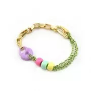 Pendente lucchetto a cuore in acrilico 19x15 mm - Turchese x1