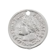 Zecchino Moneta della Repubblica Francese 11 mm - Argento 925 x1
