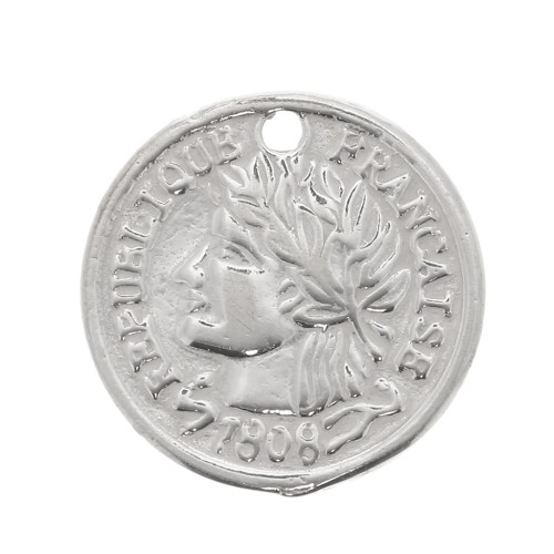 Zecchino Moneta della Repubblica Francese 11 mm - Argento 925 x1
