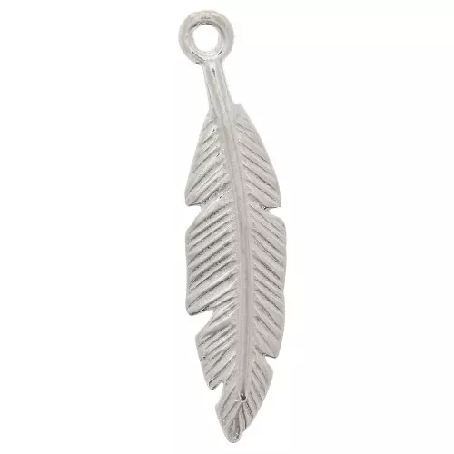 Ciondolo piuma 24x6 mm - Argento 925 x1