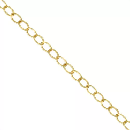 Catena maglia forzatina in gold filled 3,6 mm x 20cm