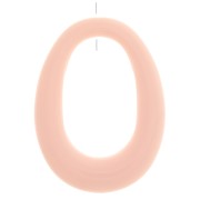 Pendente ovale scavata in resina opaca 44x33 mm - Rosa chiaro x1|raw }}