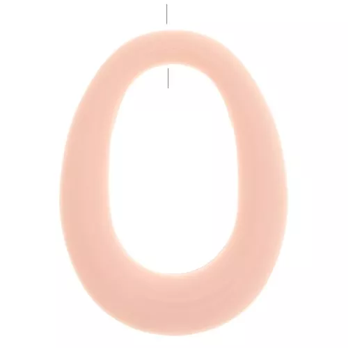 Pendente ovale scavata in resina opaca 44x33 mm - Rosa chiaro x1