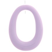 Pendente ovale scavata in resina opaca 44x33 mm - Lavanda x1