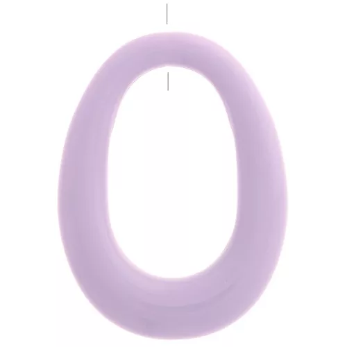 Pendente ovale scavata in resina opaca 44x33 mm - Lavanda x1
