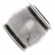 Chiusura magnetica 15x14 mm per cordone 10 mm - Placcatura argento antico x1